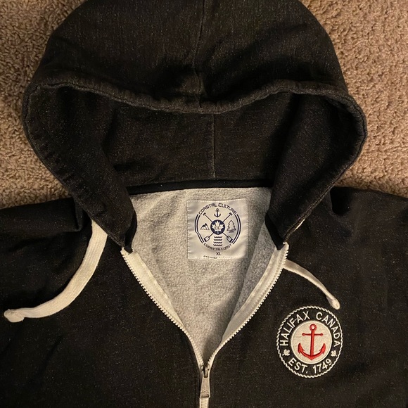 SOLD Coastal Culture Halifax Zip Up Sweater Hoodie with pockets, size XL - Picture 5 of 7